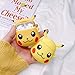Mulafnxal Compatible with Airpods 1&2 Case,Cute 3D Funny Cartoon Character Silicone Airpod Cover,Kawaii Fun Cool Catalyst Keychain Design Skin,Cases for Girls Kids Teens Boys Air pods(Yellow Pikachu)