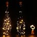 6 Pack Warm White Solar Powered Wine Bottle Lights,39inch 10 LED Bright Solar Lights for Bottles,Cork Bottle,String Lights Indoor,Copper Lights,Light In Bottle,Party Decor,Bottles for Lights
