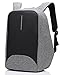 Anti-theft Backpack with USB Charging Port Business Laptop Backpack Fits to 15.6 Inch Computer Lightweight Water-resistant Knapsack Gray CB0402