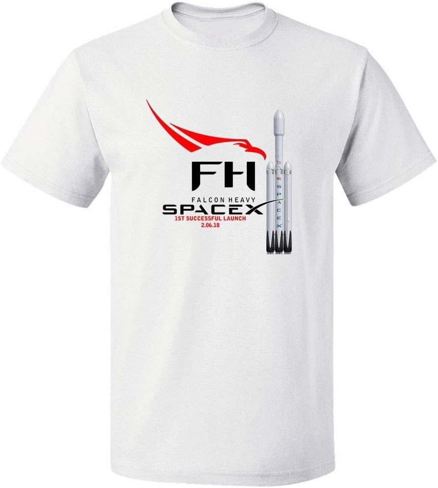 Falcon Heavy Rocket Launch Space Elon Musk Mens T Shirt