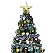 SANNO 39.4ft Christmas Tinsel Garland Tree Ornament Holiday Blue Tinsel Thick and Full Tinsel Sparkly Classic Party Ornaments Hanging Xmas Tree Ceiling Christmas Tree Decorations,Pack of 2