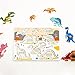 ROBOTIME Wooden Dinosaur World Peg Puzzle Easy-Hold Puzzle Game Baby & Toddler Toys for 1 2 3 Years(8pc)