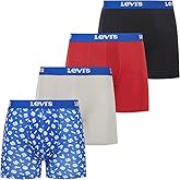 Levi's Mens Underwear Microfiber Boxer Brief for Men Ultra Soft 4 Pack