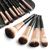 COLOLLINE Makeup Brushes Set 12pcs Soft Synthetic Hair and Nature Bristles Professional Makeup Artist Brush Tool Kit
