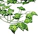 DLOnline 160 Feet Artificial Greenery Fake Ivy Leaves Garland Hanging for Wedding Party Garden Wall Decoration (24pcs) Artificial Leaves,Ivy Garland,Fake Leaves,Greenery Garland,Artificial Ivy