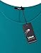 Womens Printed Flow Tunic Shirts,Laksmi Short Sleeve Scoop Neck A Line Loose Fit Casual Top (Medium, Dark Cyan)