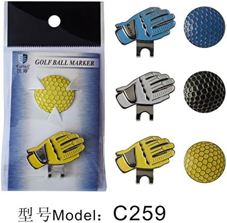 4pcs Golf Ball Markers Plus Golf Bags Clip, Golf Hat Marks.