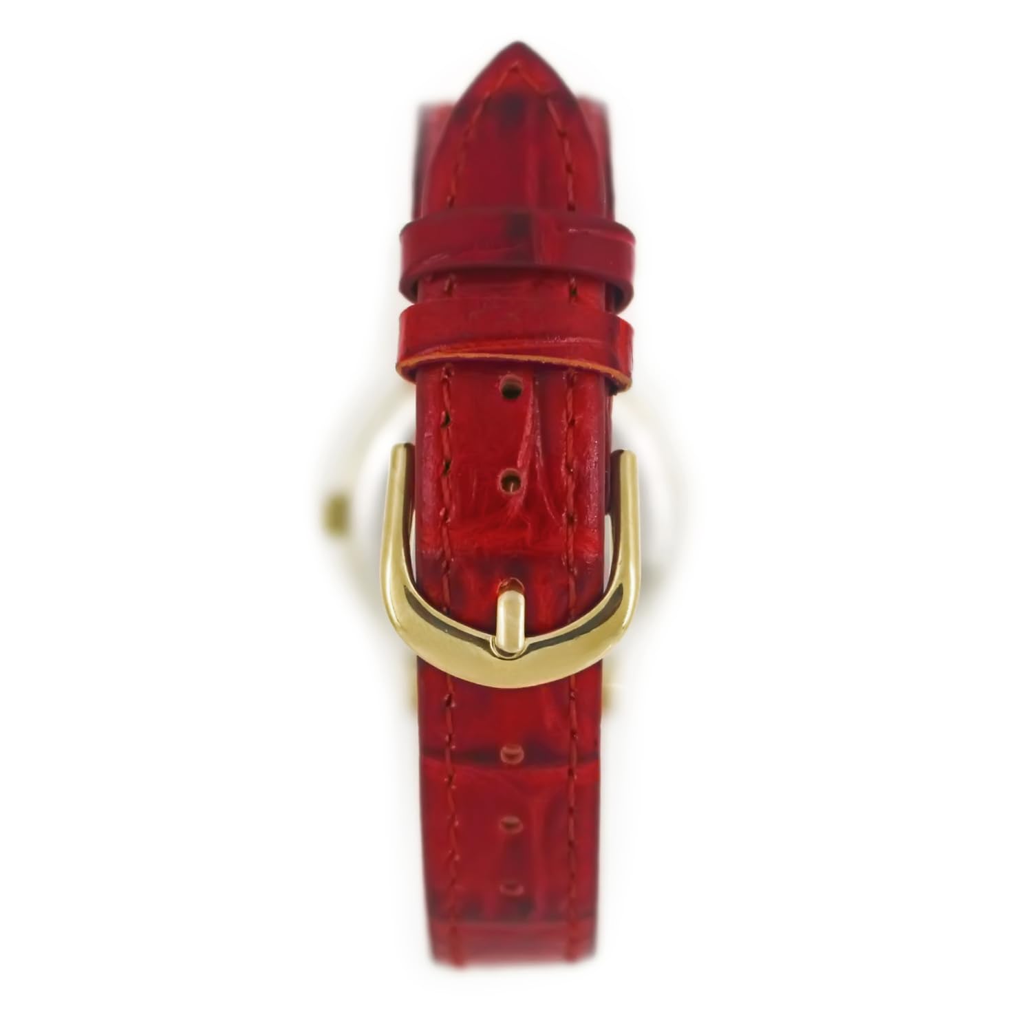 Peugeot Women 14K Plated Sun Moon Phase Vintage Dress Analog Watch with Leather Strap