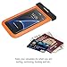 Universal Waterproof Phone Case, MoKo IPX 8 Waterproof Phone Pouch Dry Bag with Armband & Neck Strap for iPhone X/8 Plus/8/7/6S Plus, Samsung Galaxy S9+ / S9, BLU, MOTO - ORANGE
