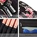 Relavel Small Makeup Bag, Nylon Travel Storage Brush Makeup Bag, Suitable for Women, with Detachable Partition, Easy to Carry, Stylish Atmosphere, Must-choice for Holiday Gifts Black