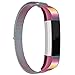 For Fitbit Alta HR and Alta Bands, Maledan Stainless Steel Milanese Loop Metal Replacement Accessories Bracelet Strap with Unique Magnet Lock for Fitbit Alta HR and Alta Colorful Small