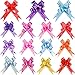 150 Pieces Mini Gi ft Wrapping Bows, 2.7 Inches Organza Present Pull Bows, Gi ft Knot Ribbon Bows for Christmas, Wedding, Party, Valentine's Decoration and Birthday Present Ties