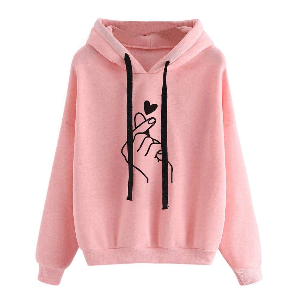heart print hoodie