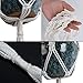 Newcomdigi Macrame Plant Hanger Indoor Outdoor Hanging Planter Basket Cotton Rope 4 Legs 40 Inch