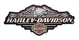 Harley-Davidson Cropped Eagle B&S Embroidered Emblem, LG 8 x 3.5 inch EM184644