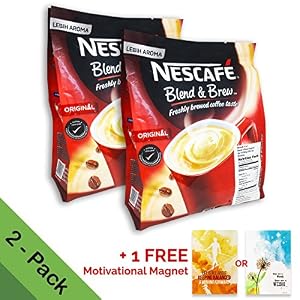 Image of 2-PACK Nescafe 3 in 1 Instant Coffee Sticks ORIGINAL - Best Asian Coffee Imported from Nestle Malaysia (56 Sticks total)