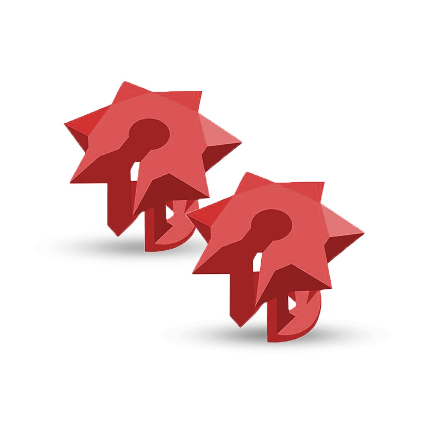 Bowmar Archery Nose Button, Extremely Light Weight, Creates Consistent Anchor Point, Two Sizes Included (Red)