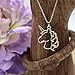 Happy Kisses Unicorn Necklace – Unicorn Pendant – Gold & Silver – Message Card - Kids & Women