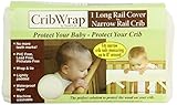 Trend Lab CribWrap Fleece Rail Cover for Long Rail, Natural, Narrow for Crib Rails Measuring up to 8