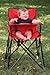 ciao! baby Portable High Chair for Babies and Toddlers, Compact Folding Travel High Chair with Carry Bag for Outdoor Camping, Picnics, Beach Days, and More (Red)