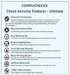 Compuchecks Blank Check Paper - 100 Pack - Computer