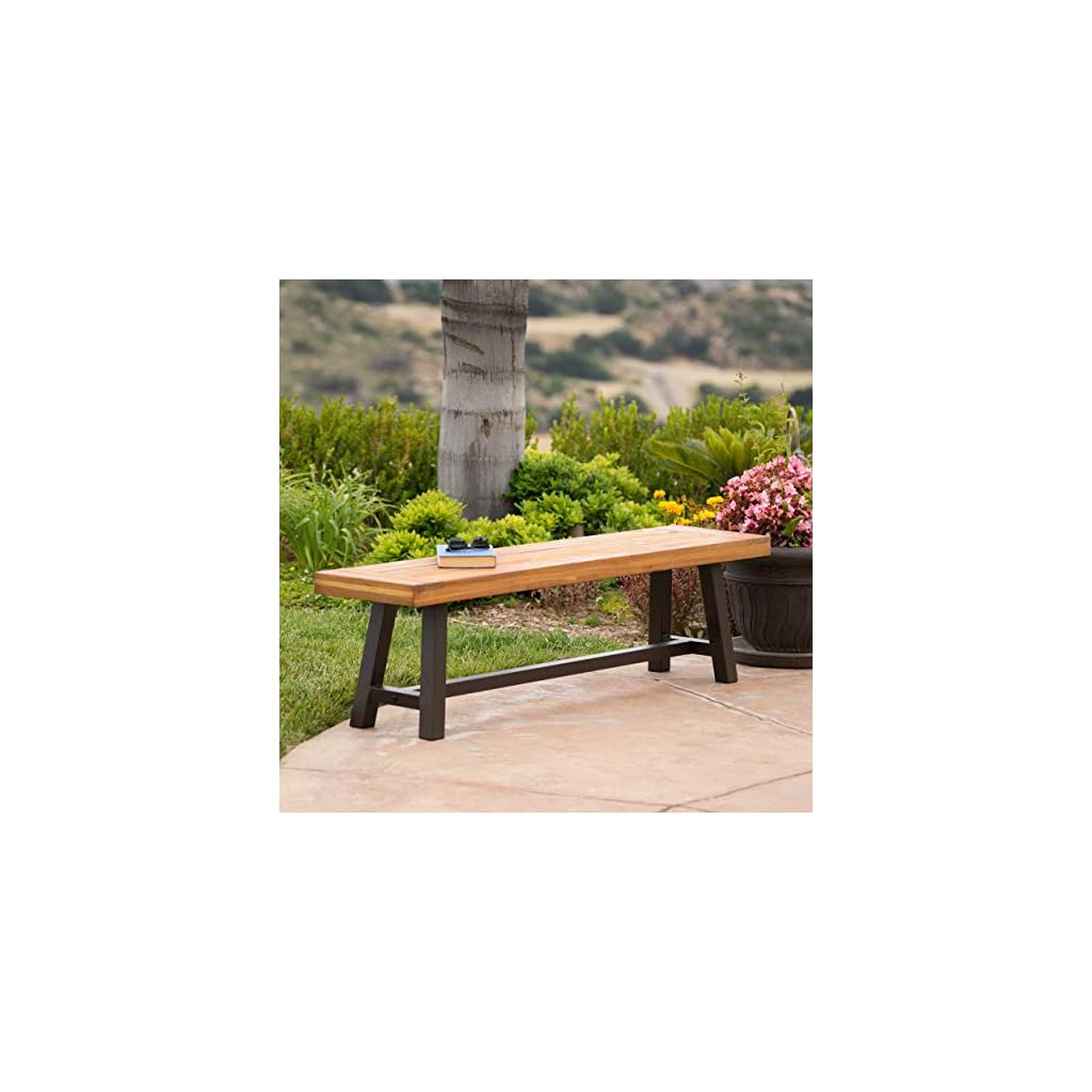 Christopher Knight Home Carlisle Outdoor Acacia Wood and Rustic Metal