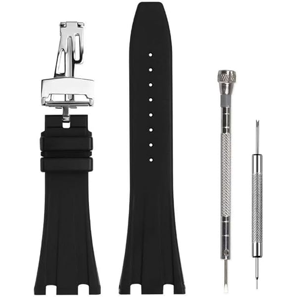 Bracelet De Montre Polyuréthane Gris 28mm – Boucle Argentée – Pour Joe Rodeo Et Toutes Marques – Neuf