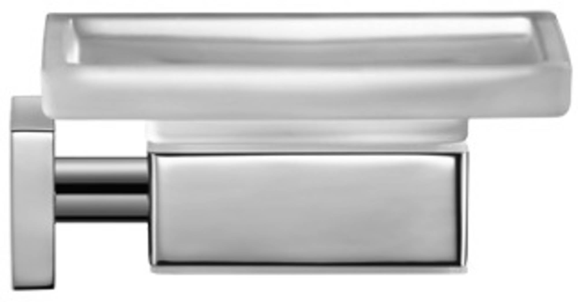 Duravit Soap Dish Square Wall Mounted Soap Holder Soap Dish in Chrome 11.5cm x 12cm — image 1