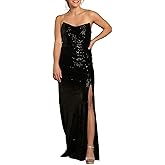 David's Bridal Sculpted Strapless Neckline Sequin Sheath Dress