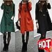 Fashion Fall Womens Girls Crew Neck Long Sleeve Irregular Skirt Dress