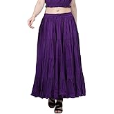 Wevez Women's Flowy Renaissance Long Maxi Tiered Peasant Dance Skirt, Plus Size 0X to 3X