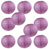 WYZworks Round Paper Lanterns 10 Pack (Purple Plum, 10