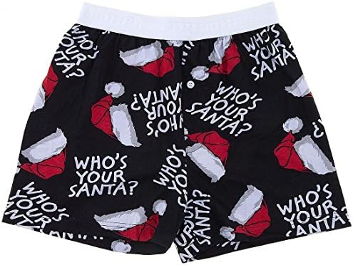 Who's Your Santa Boxer Shorts for men (X-Large)