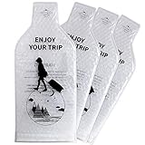 KarryOn l Wine bags for Travel - Wine protector For Luggage & Airplane travel - Air Bubble Cushion Inner Skin- Leak Proof Exterior Wine Sleeve bag - Accessory Gift(4Pack)