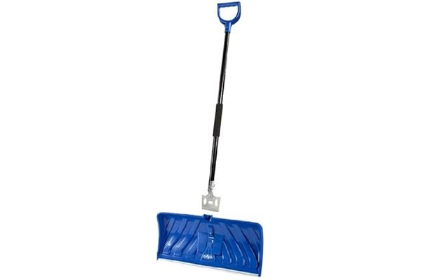 Snow Joe Edge SJEG24 2-in-1 24-Inch Poly Blade Snow Pusher and Ice Chopper, Blue