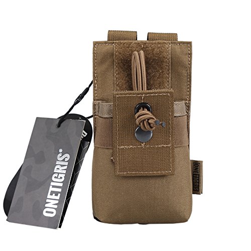 Onetigris molle radio holder tactical cordura nylon sho…