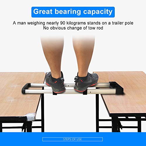 Pansonite Folding Hand Truck with 330 Lb Capacity, Portable Heavy Duty Aluminum Luggage Laundry Cart and Dolly with 5 Wheels and 2 Free Rope for Luggage, Ship, Moving, Shopping (Black, Large)