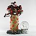 Impress Life Christmas Lights String, Floral Flower Poinsettia Silver Plated Wire 10 ft 50 LEDs with Remote for Covered Outdoor, Thanksgiving, Tent Wedding, Birthday Parties, DIY Home Decorations