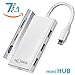 USB C Hub HDMI Adapter - USB HUB SD Card Reader - 3 USB 3.0 Ports - Type C 3.1 Charging Port - USB C multi adapter for MacBook - Grey