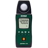 Extech LT505 Pocket Light Meter, Lux and Foot Candle, 50000 Lux | Lux or foot-candles, 0-50000 lux (0-5000 fc), backlit LCD, pocket-sized, photography/HVAC/workplace