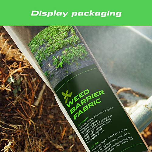 Garden Weed Barrier Landscape Fabric Durable Ground Cover, Garden