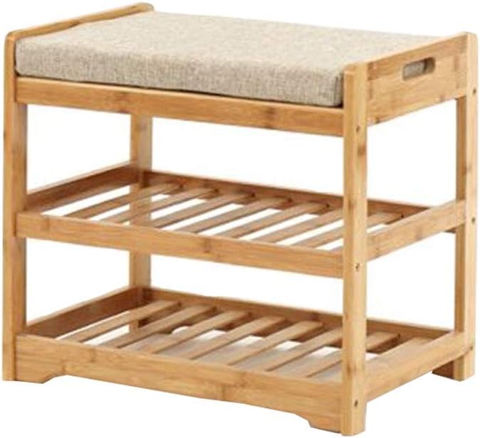 2-stufiges Schuhregal 50cm breite Aufbewahrungsbankablage Organizer