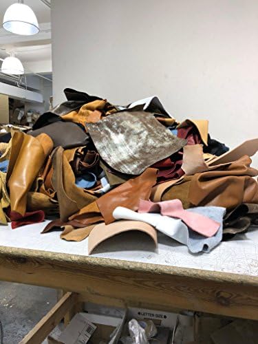Full Grain Leather Scraps and Trimmings: 1.5 - 2lbs of scrap include fashion colors, metallics, prints, embossed leathers (USPS Padded Pouch)