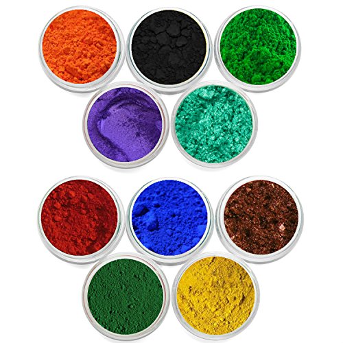 Mineral Matte Oxide & Shimmer Mica Powder DIY For Soap Making, Cosmetic, Candle Making, Nail Art, Resin Jewelry, Artist, Acrylic and other Craft Projects. Set 2 & 4 (3) Gram Jars