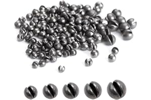 220 Pieces of Fishing Split Shot Weights in 5 Sizes, Including 0.2/0.3/0.4/0.5/0.6 Grams, Specifically Designed for Stable Fi