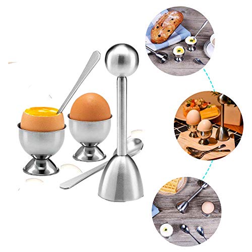 image for TripleLife Egg Topper Set Egg Cutter Topper Set Egg Cracker for Hard &