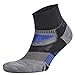 Balega Enduro V-Tech Quarter Socks For Men and Women (1 Pair) (2017 Model), Black/Heather Grey, Large