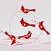 Christmas Tree Cardinal String Lights, Red Snow Bird Decorative Ornaments 10 ft 40 LEDs Battery Operated with Remote Timer for Wedding Birthday Parties Bedroom Home Holiday Decoration
