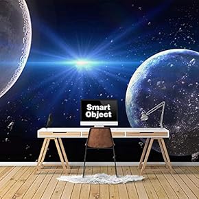 Wall Murals for Bedroom Great Universe Giant Planets Removable Wallpaper Peel and Stick Wall Stickers - 66x96 inches