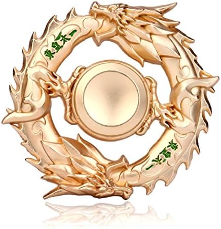 Lfaba New Spinner Tri-Fidget Finger Hand EDC Triangle Metal Focus ADHD Autism Gift Toy (Gold)